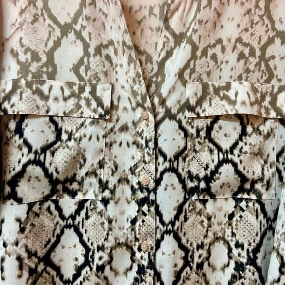 Calvin Klein Pink Ombré Snakeskin Blouse - Size Medium - Picture 6 of 8